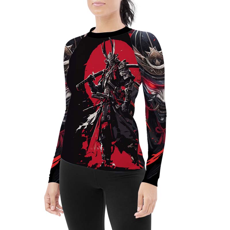 Samurai of War Women's Long Sleeve Rash Guard