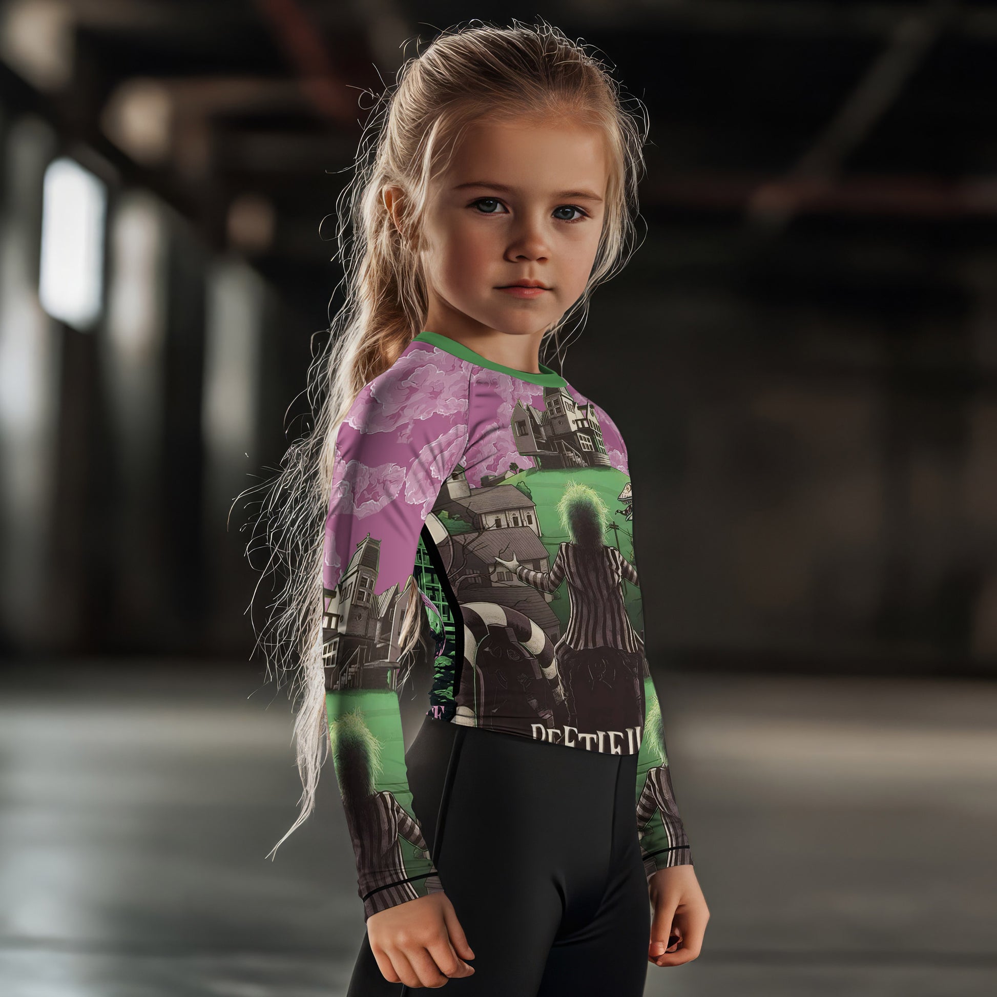 Sandworm Beetlejuice Kids Rash Guard