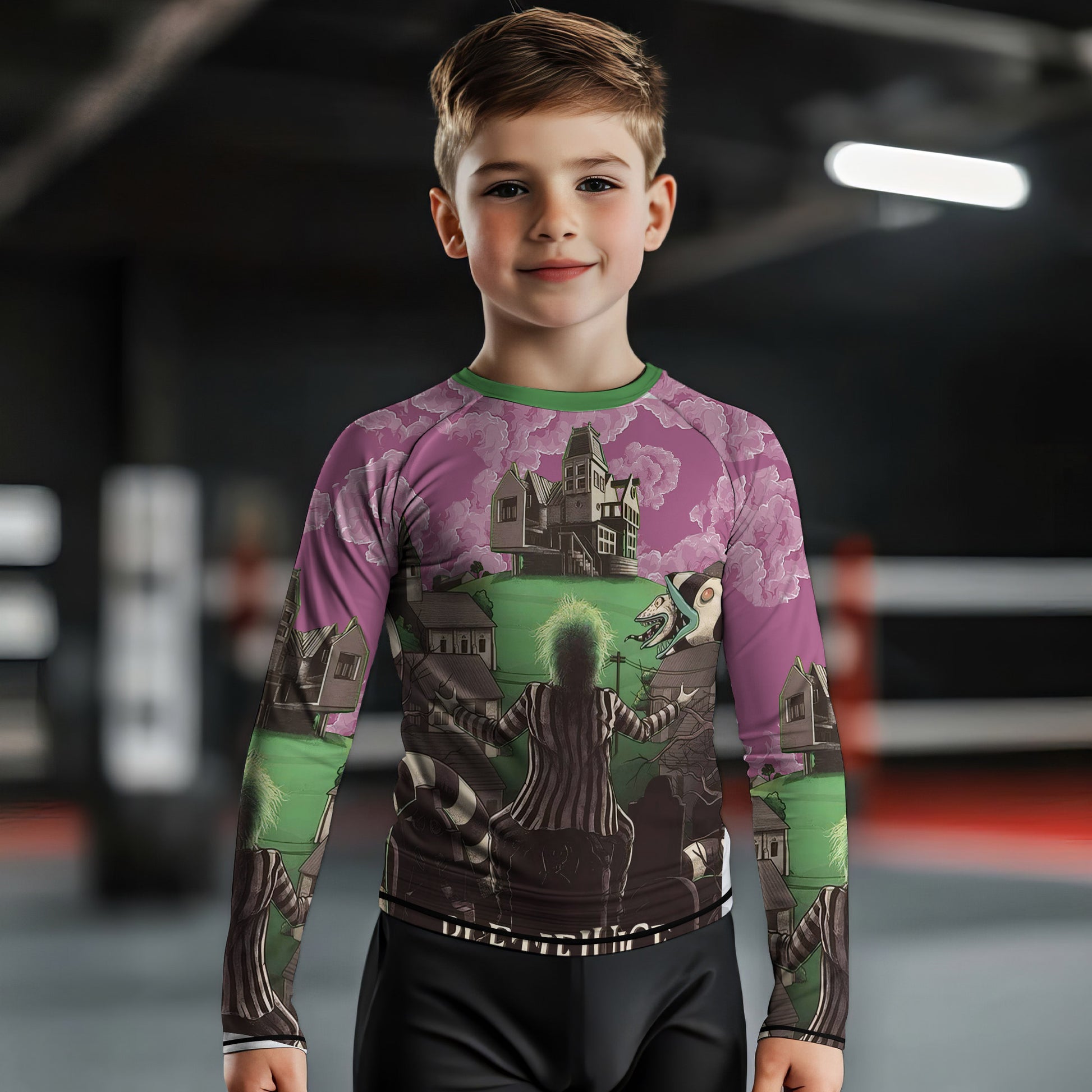 Sandworm Beetlejuice Kids Rash Guard