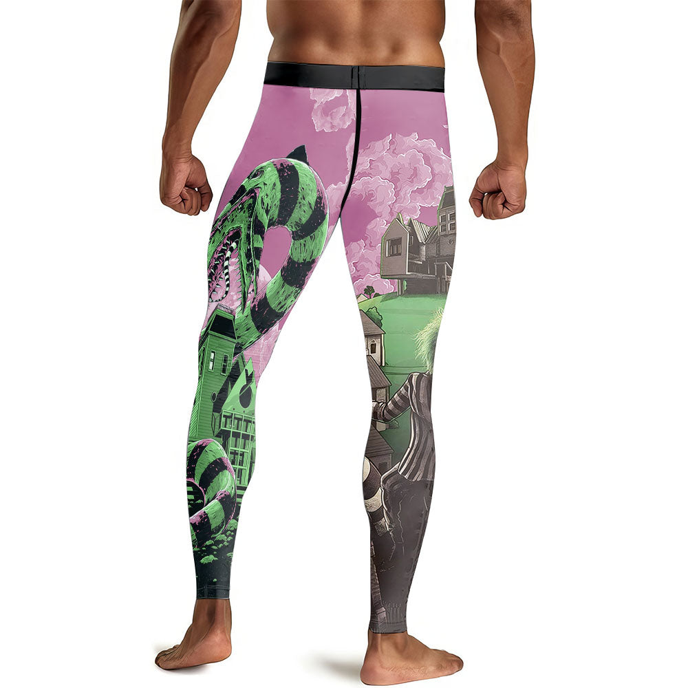 Sandworm Beetlejuice Men's Compression Leggings