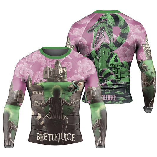 Sandworm Beetlejuice Men's Long Sleeve Rash Guard