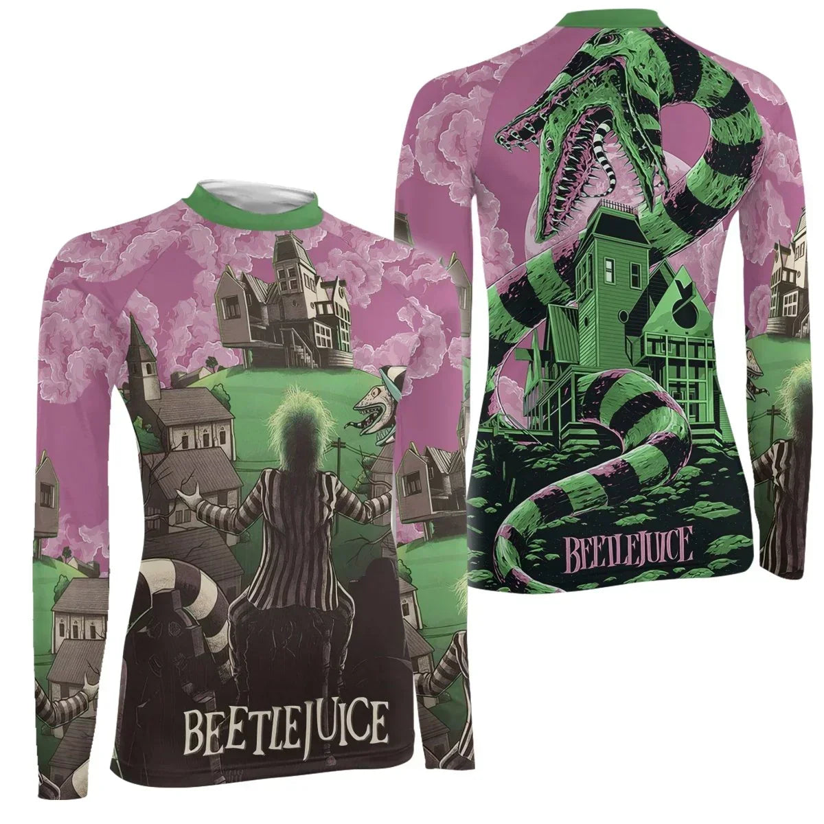 Sandworm Beetlejuice Women's Long Sleeve Rash Guard