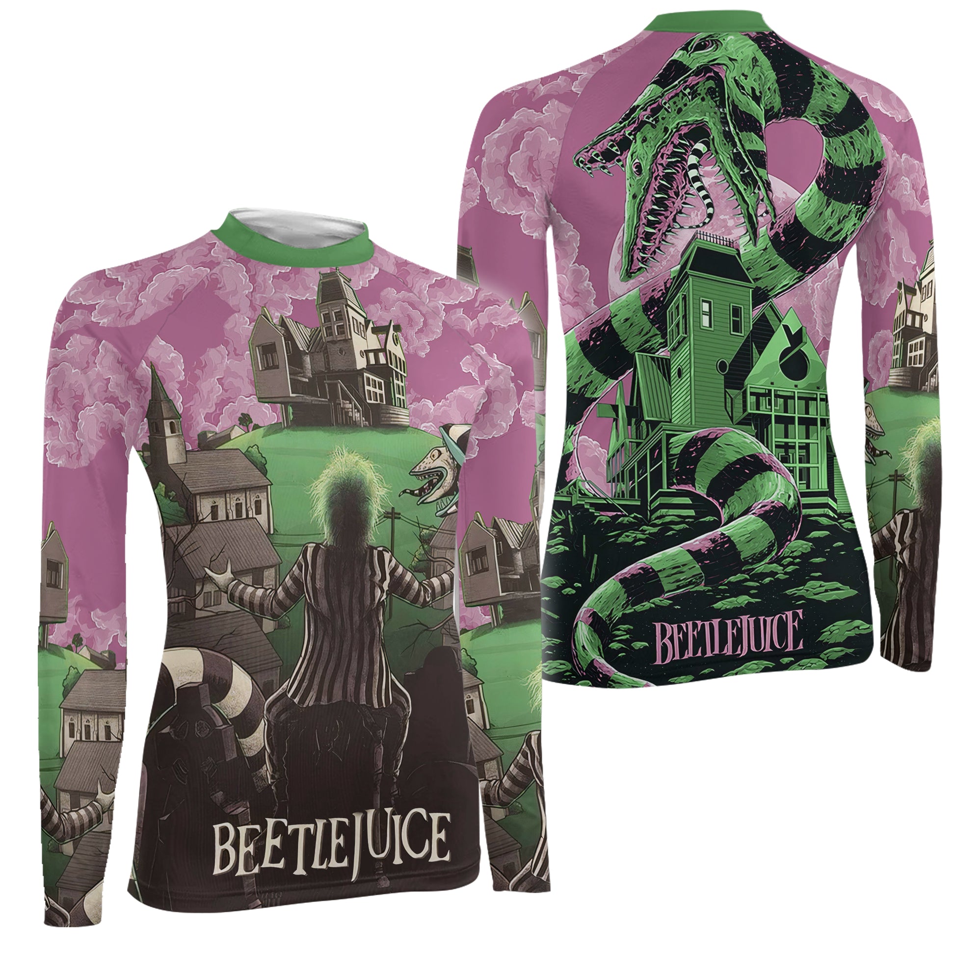 Sandworm Beetlejuice Women's Long Sleeve Rash Guard
