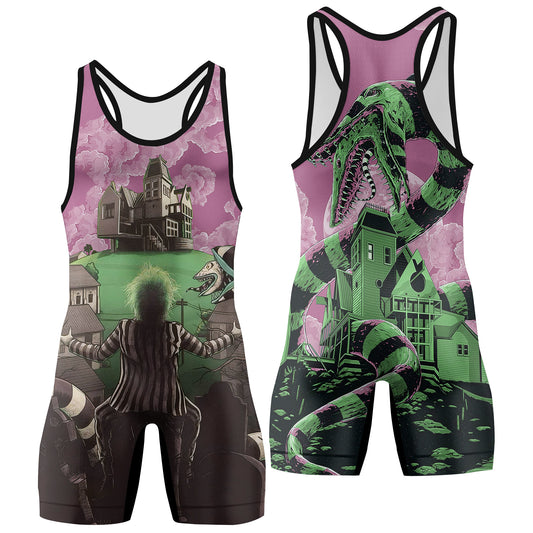 Sandworm Beetlejuice Wrestling Singlets