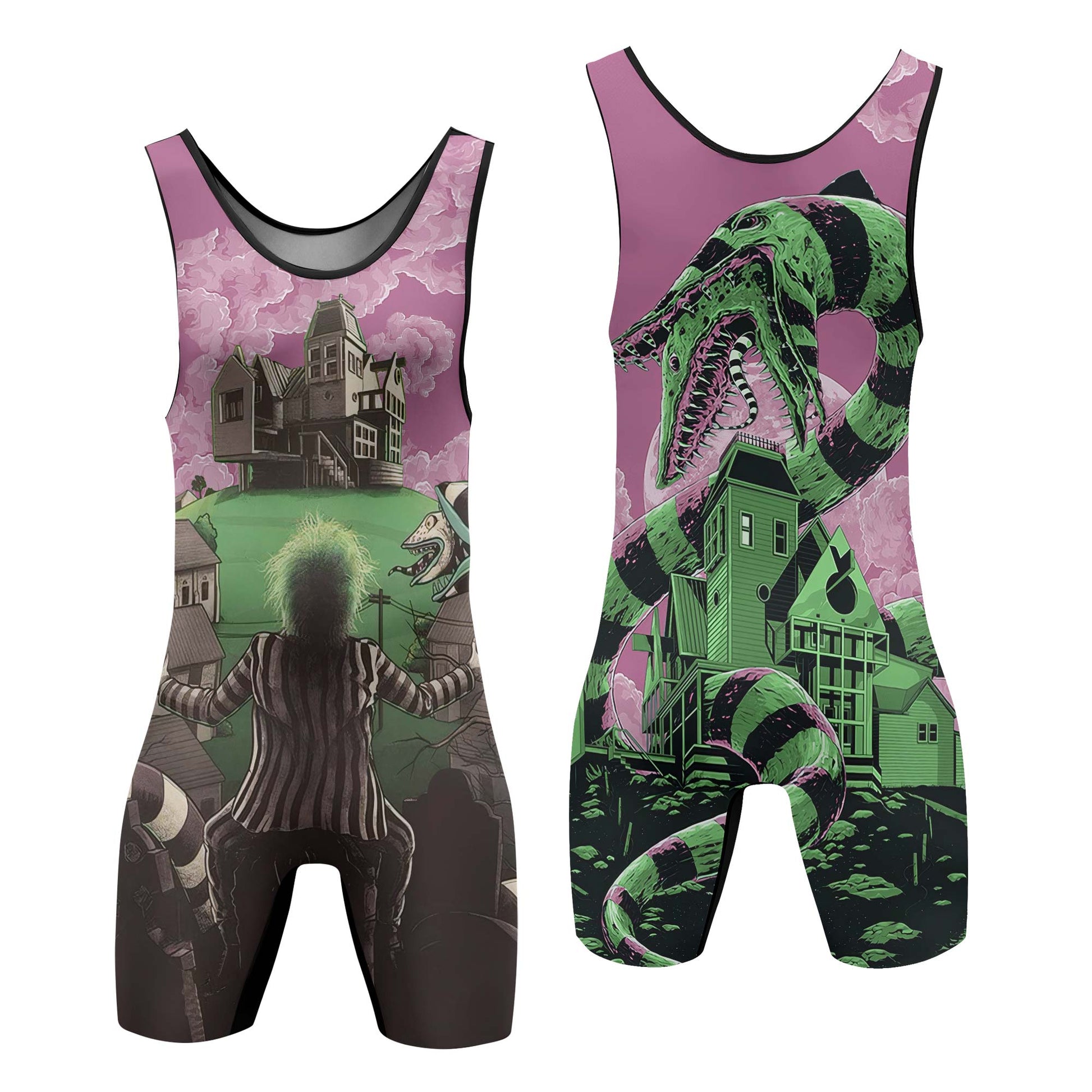 Sandworm Beetlejuice Wrestling Singlets