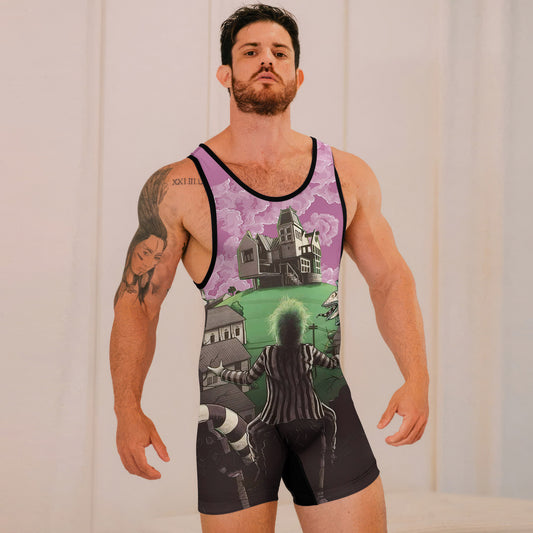 Sandworm Beetlejuice Wrestling Singlets
