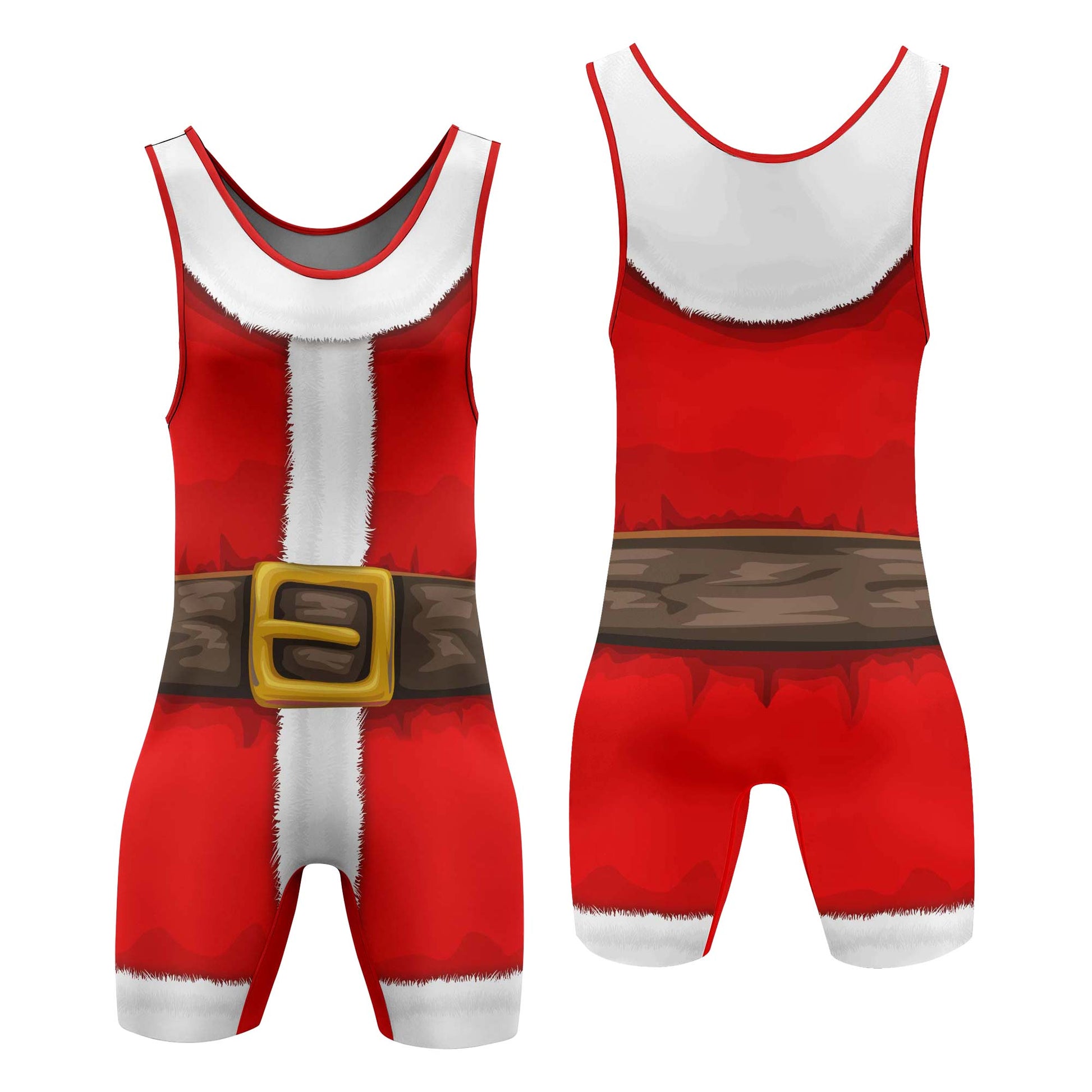 Santa Clause Cosplay Wrestling Singlets