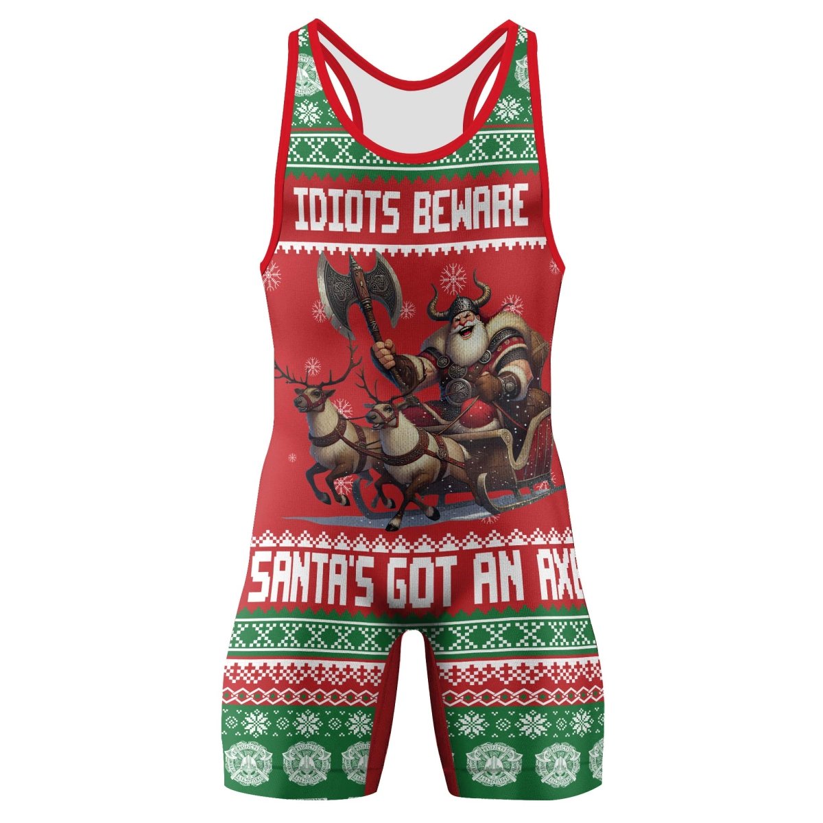 Santa Got An Axe Wrestling Singlets - BattleFitGear