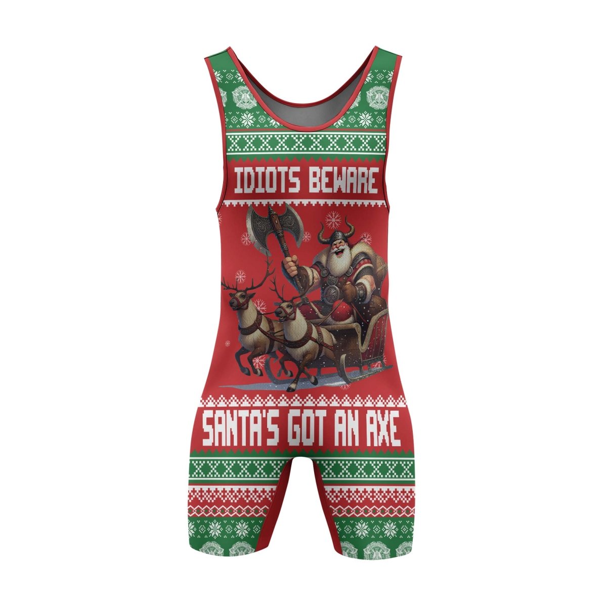 Santa Got An Axe Wrestling Singlets - BattleFitGear