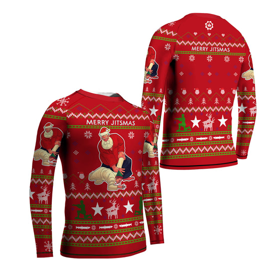 Santa Merry Jitsmas Kids Rash Guard
