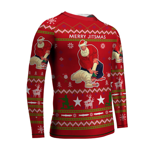 Santa Merry Jitsmas Kids Rash Guard