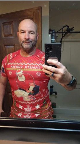 Santa Merry Jitsmas Short Sleeve Rash Guard