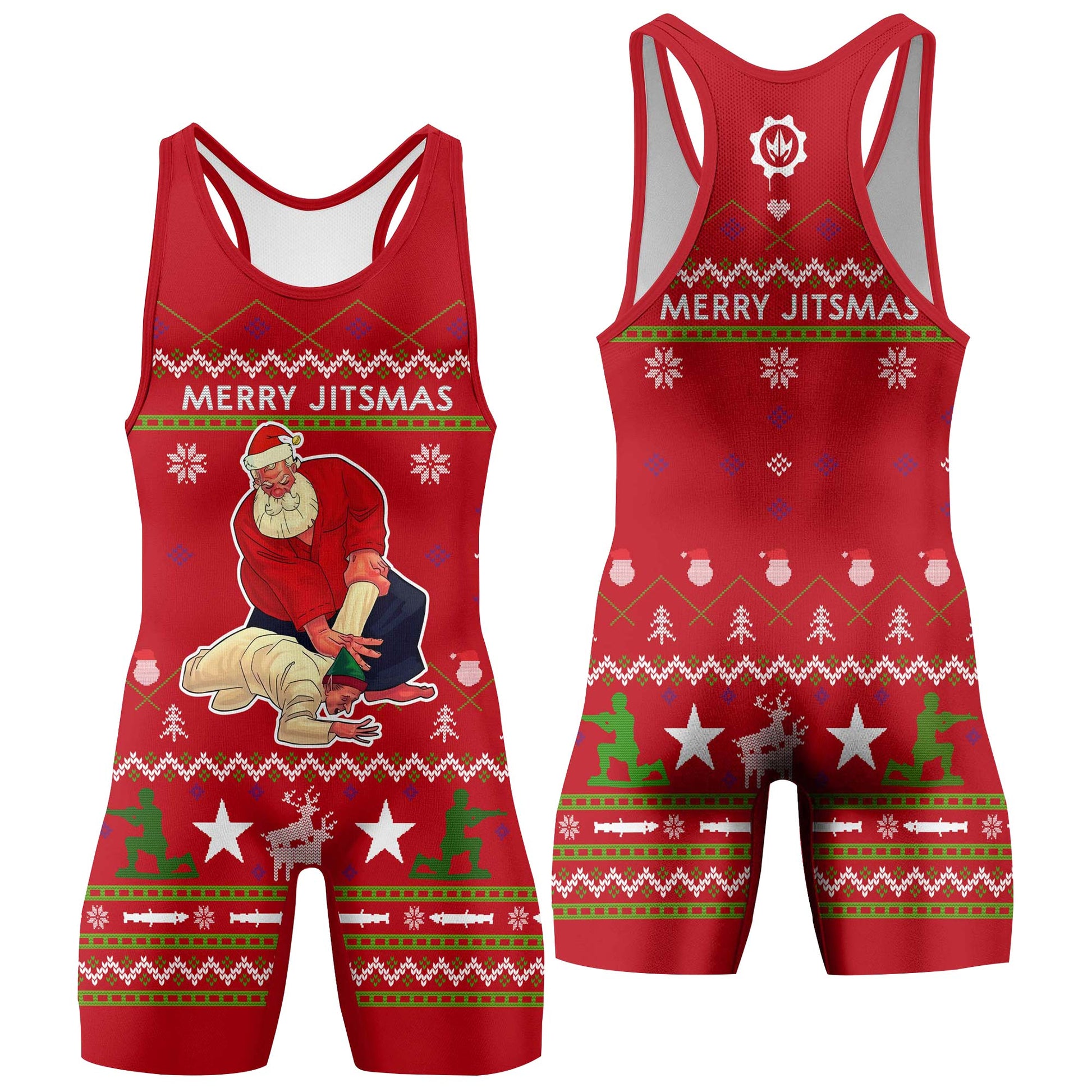 Santa Merry Jitsmas Wrestling Singlets