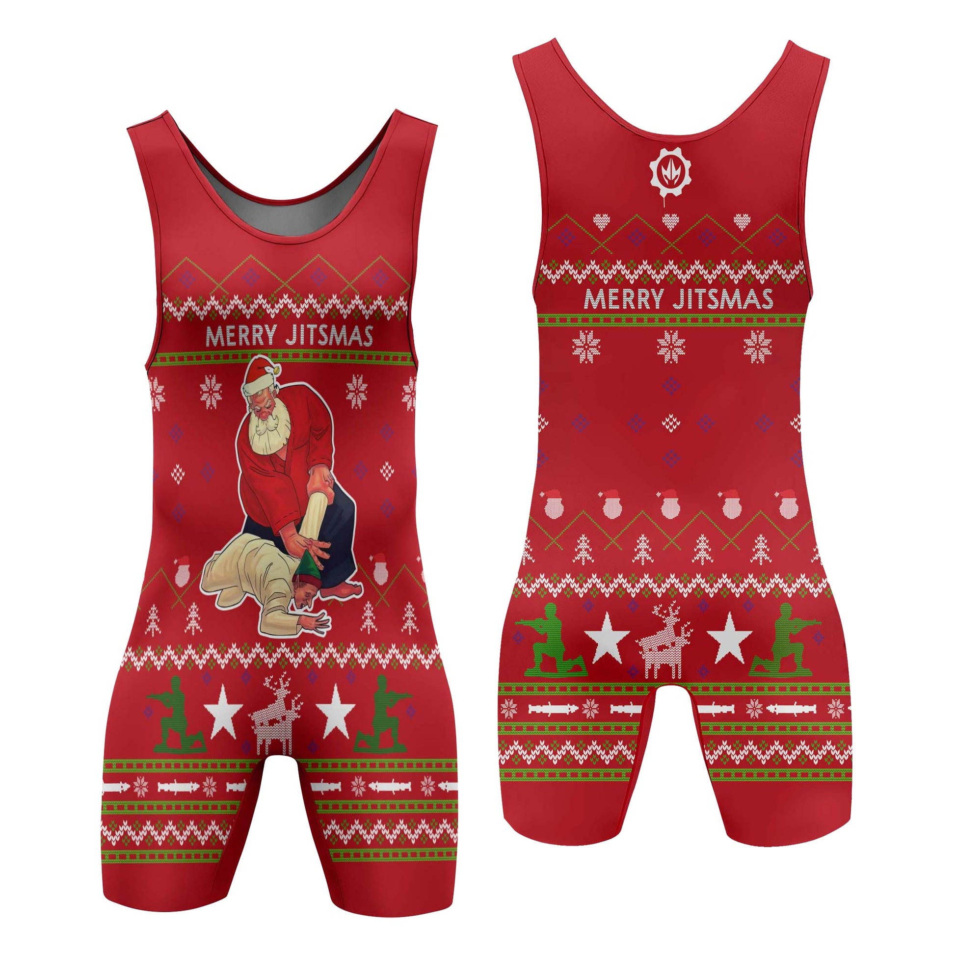 Santa Merry Jitsmas Wrestling Singlets
