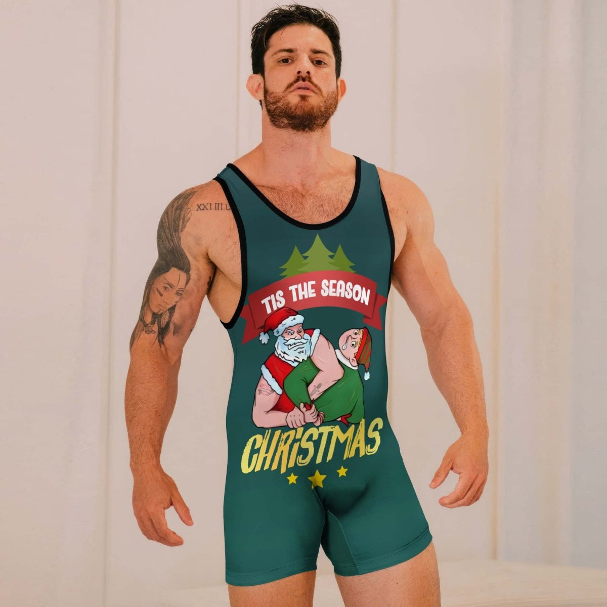 Santa Submission Wrestling Singlets - BattleFitGear