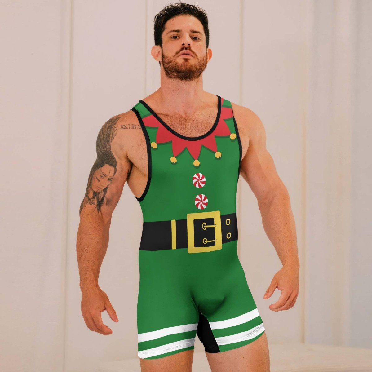 Santa's Elf Wrestling Singlets - BattleFitGear