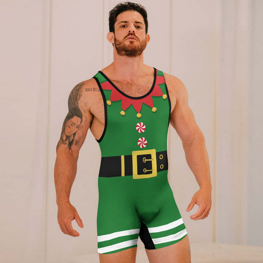 Santa's Elf Wrestling Singlets