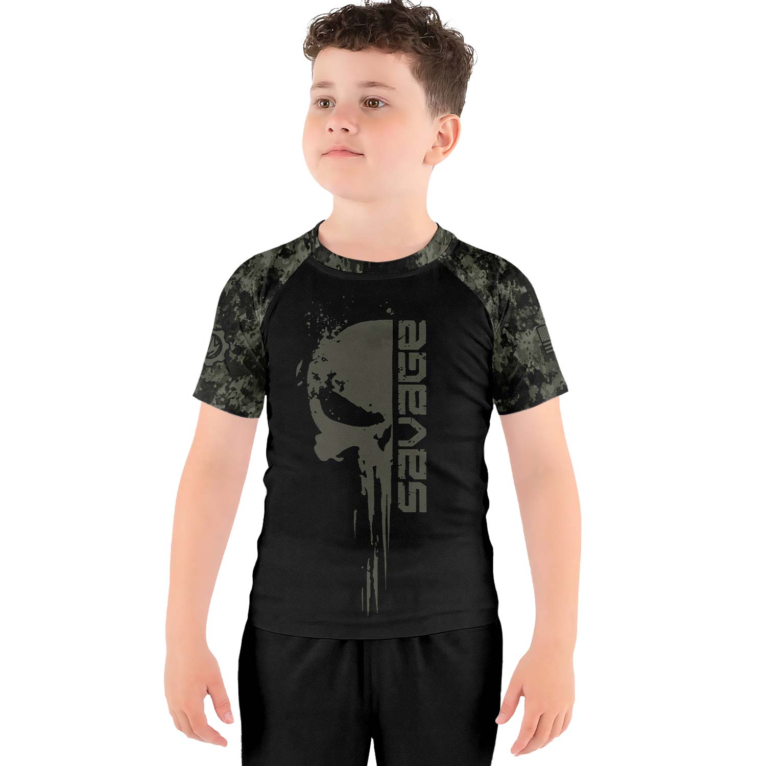 Savage Skull Kids Rash Guard