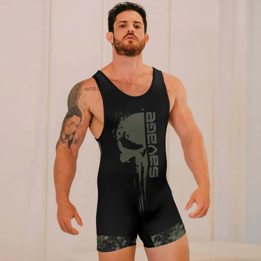 Savage Skull Wrestling Singlets