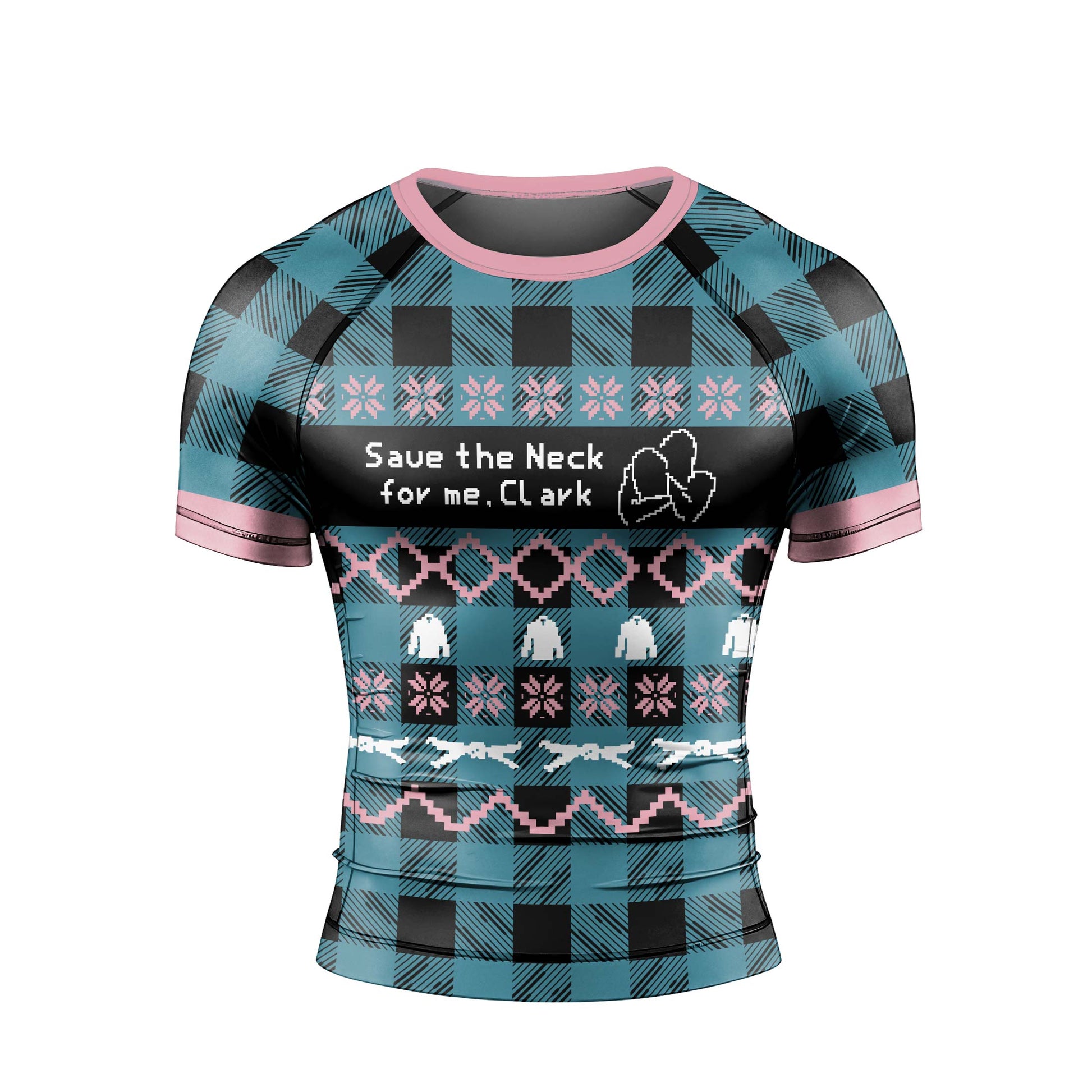 Save The Neck For Me Men's Short Sleeve Rash Guard