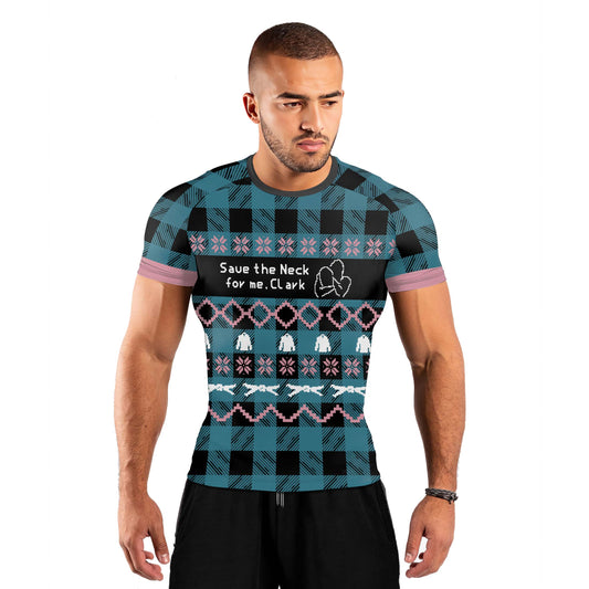 Save The Neck For Me Men's Short Sleeve Rash Guard