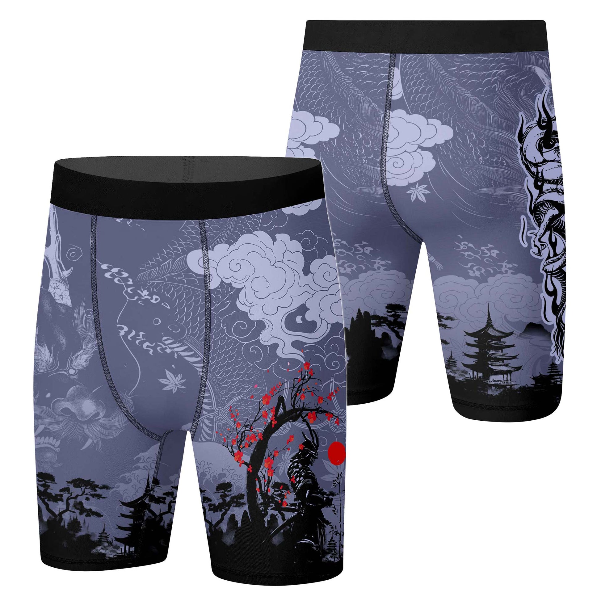 Shadow Dragon Samurai Compression Shorts