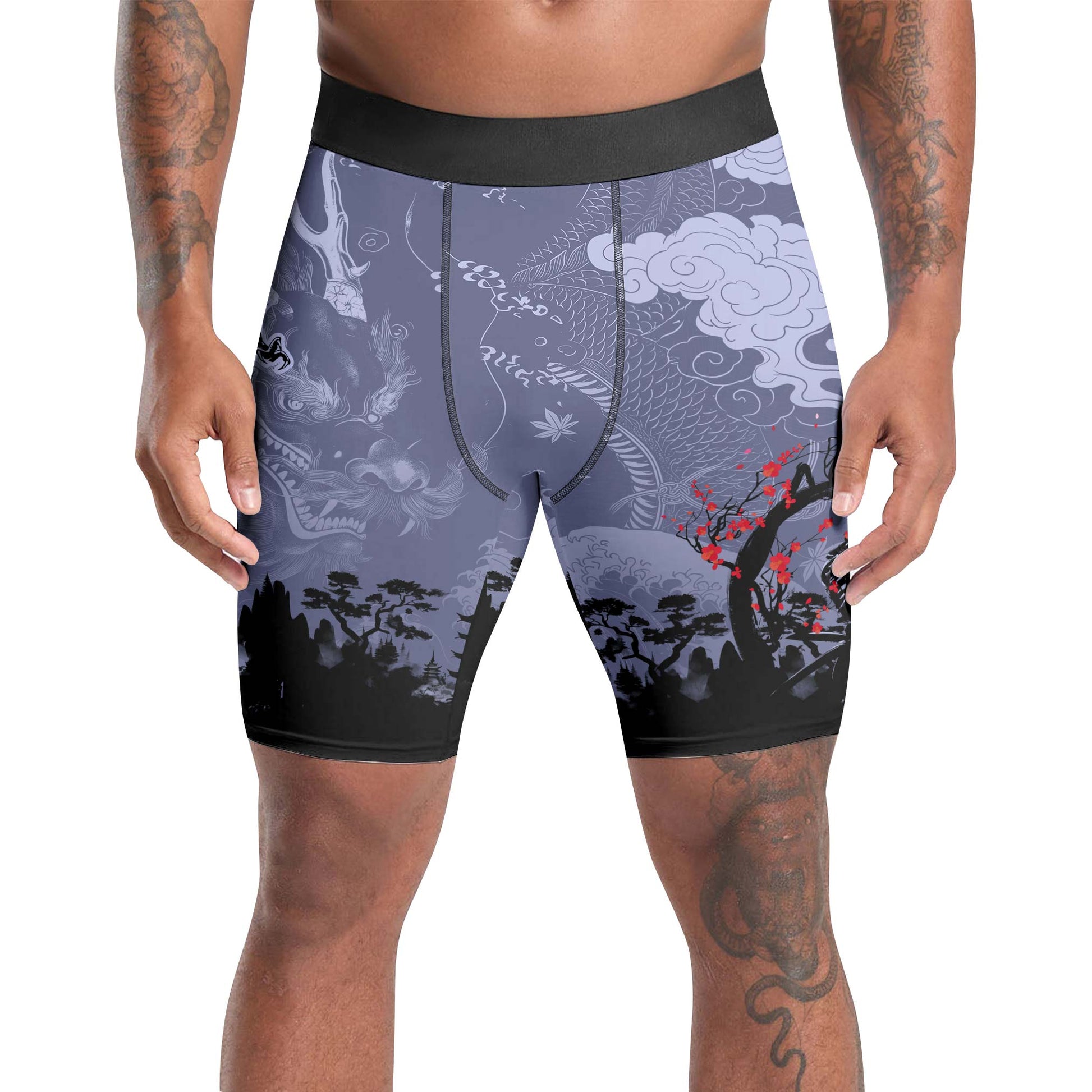 Shadow Dragon Samurai Compression Shorts