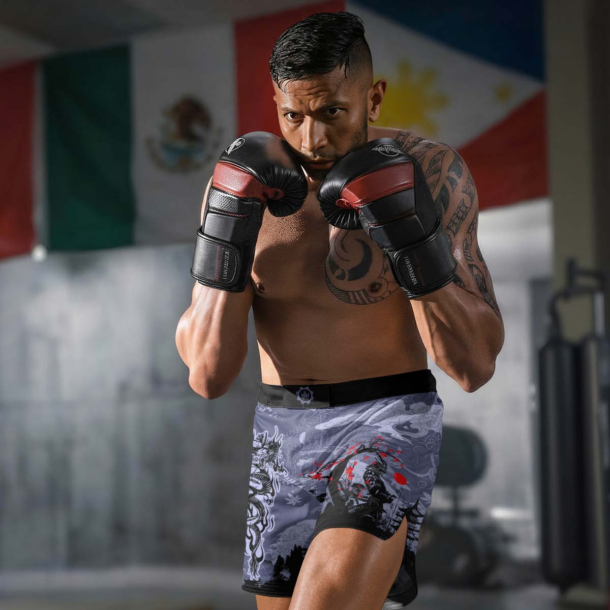 Shadow Dragon Samurai Fight Shorts