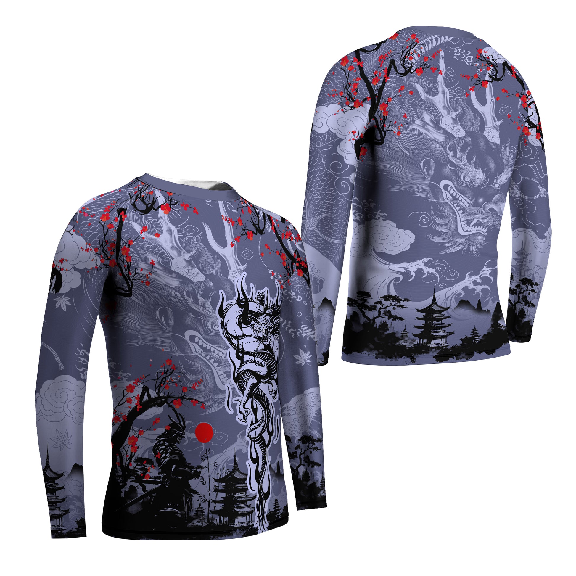 Shadow Dragon Samurai Kids Rash Guard