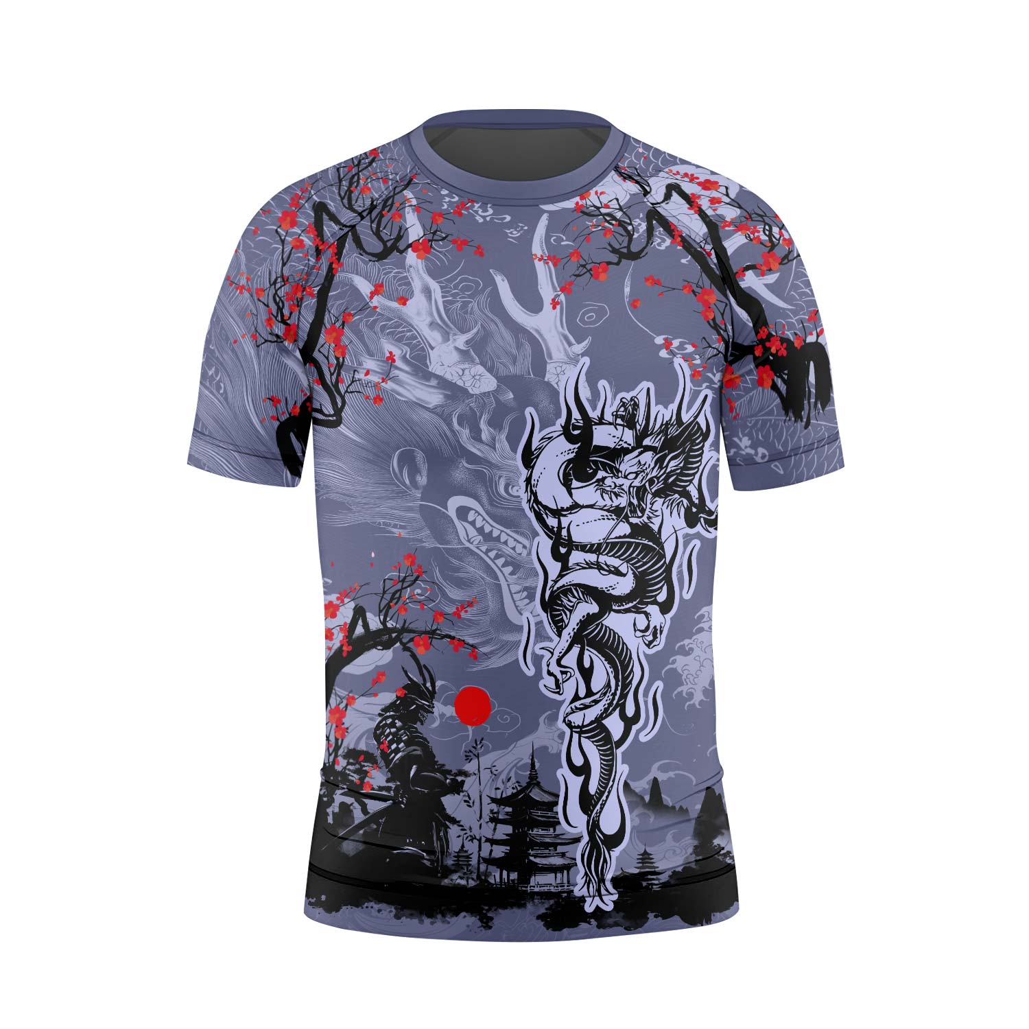 Shadow Dragon Samurai Kids Rash Guard