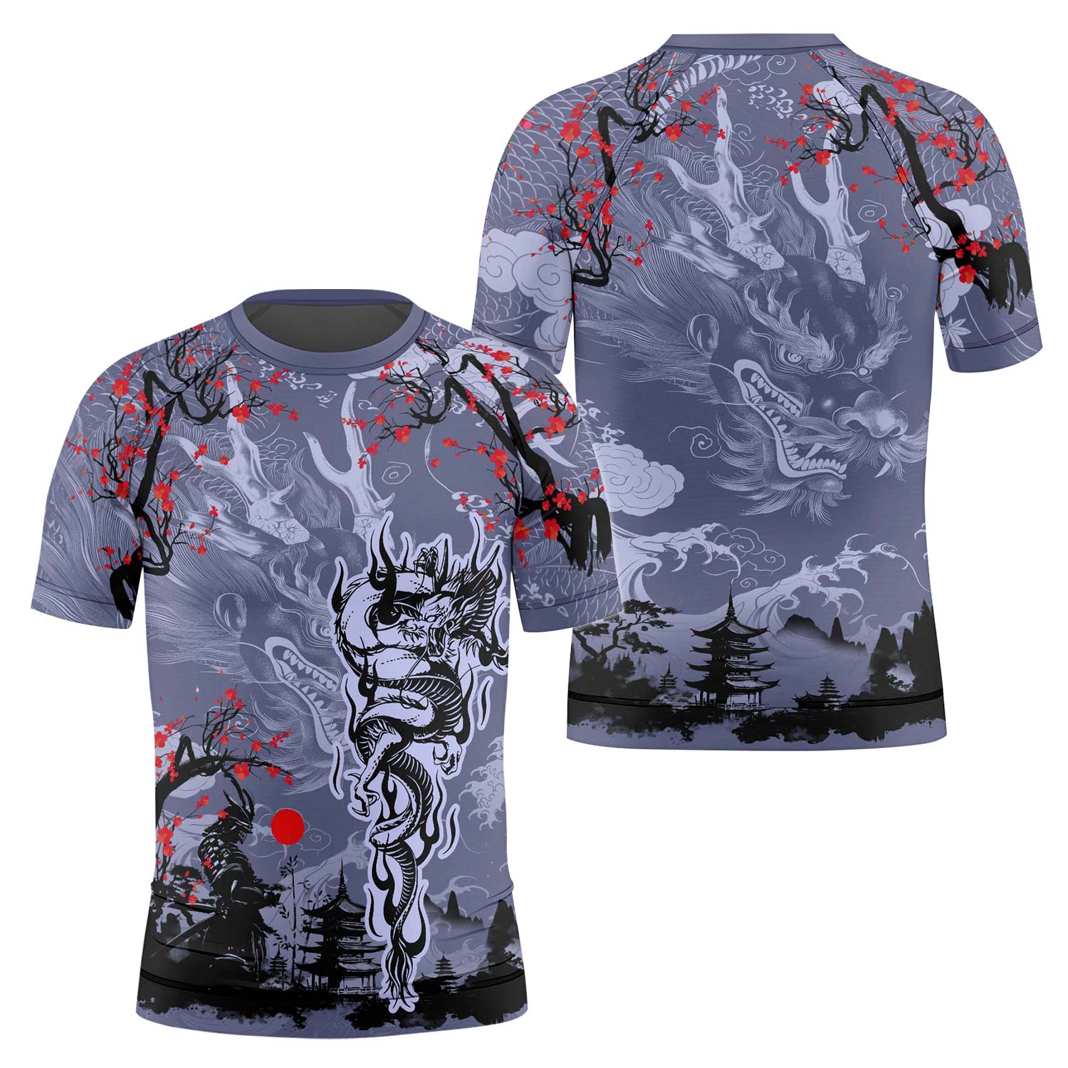 Shadow Dragon Samurai Kids Rash Guard
