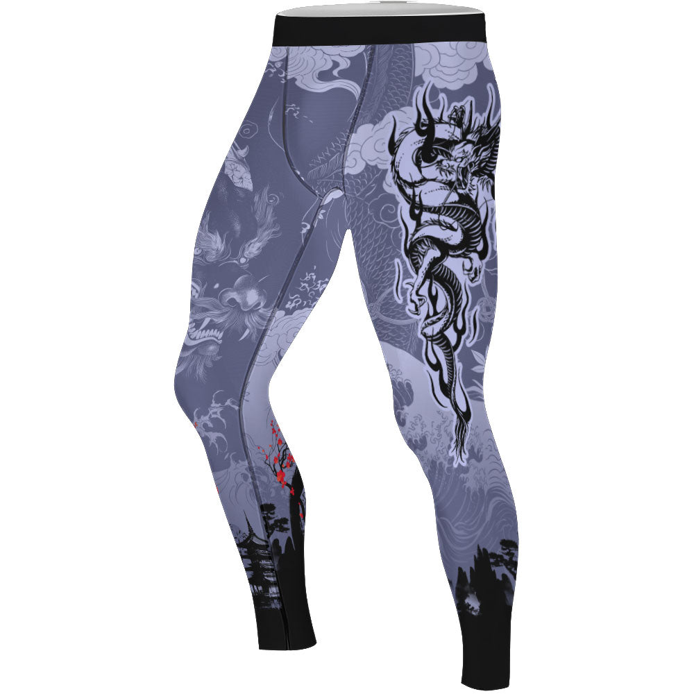 Shadow Dragon Samurai Men's Compression Leggings