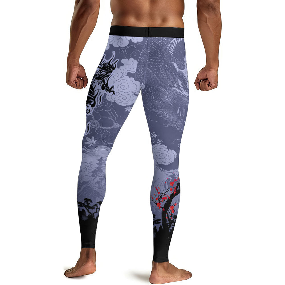Shadow Dragon Samurai Men's Compression Leggings