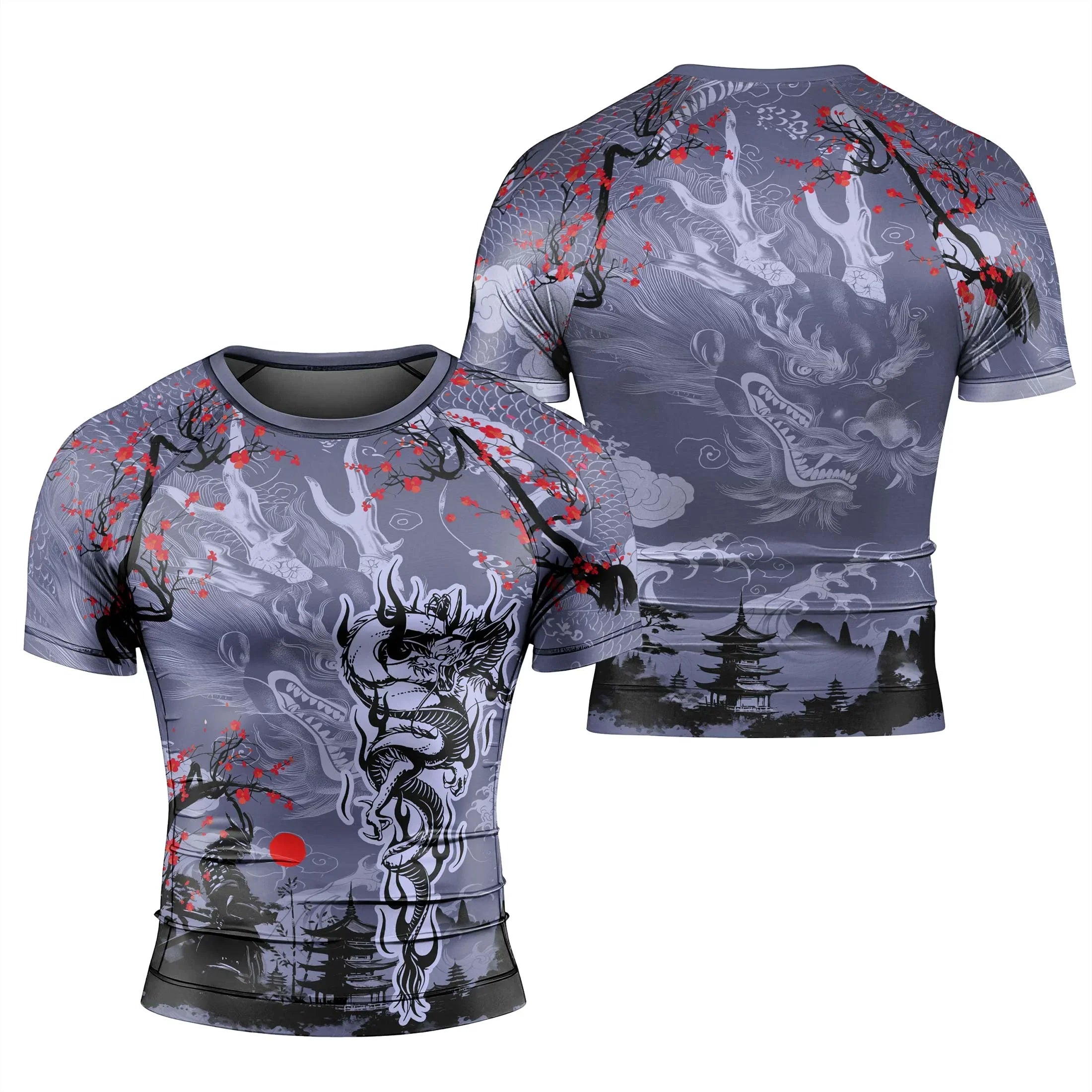 Kuma One Piece Short Sleeve Rash Guard | MMA Compression Shirt for