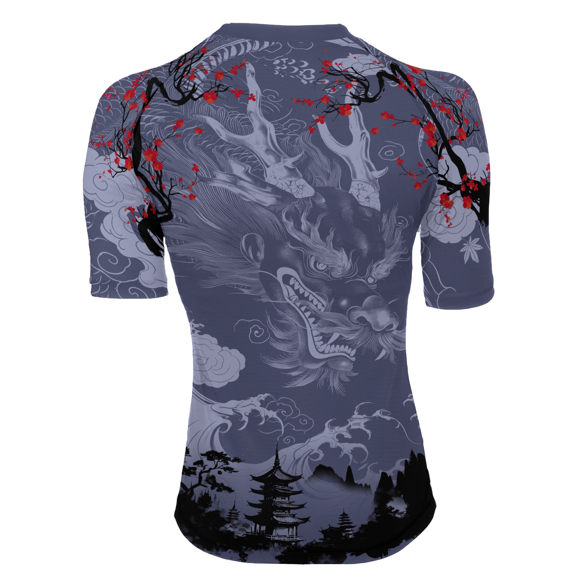 Shadow Dragon Samurai Women's Short Sleeve Rash Guard