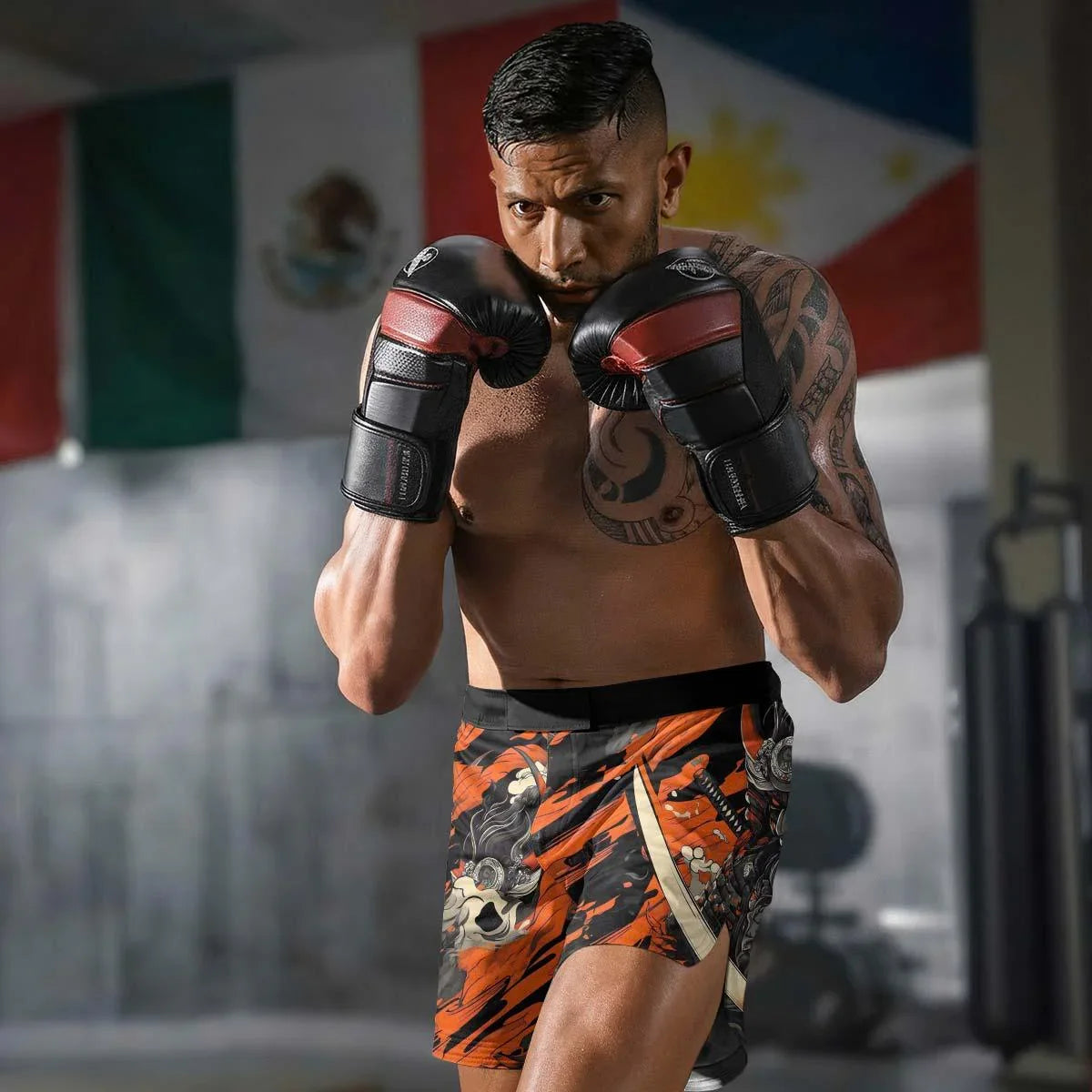 Shadow Oni Flame Fight Shorts