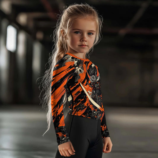 Shadow Oni Flame Kids Rash Guard