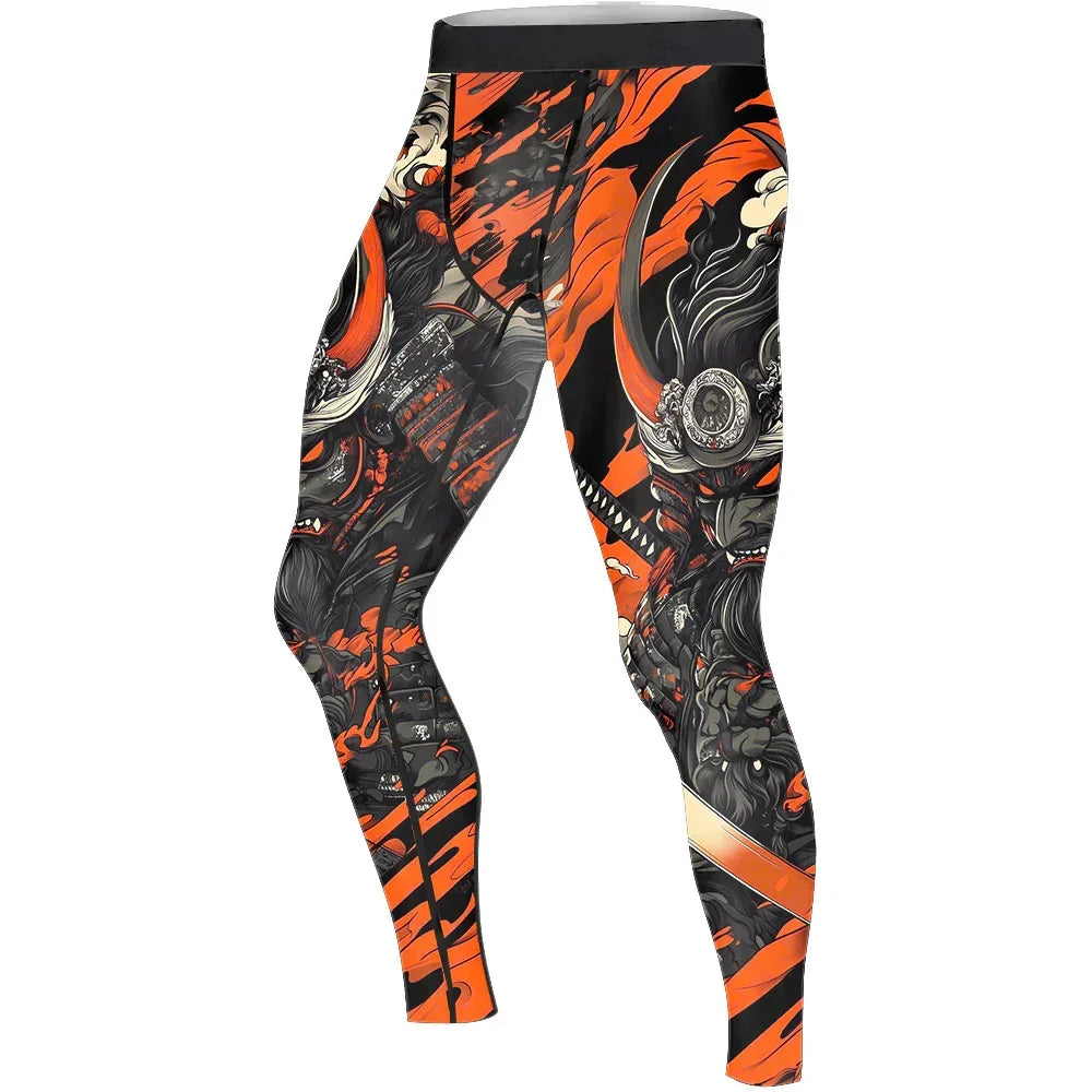 Shadow Oni Flame Men's Compression Leggings