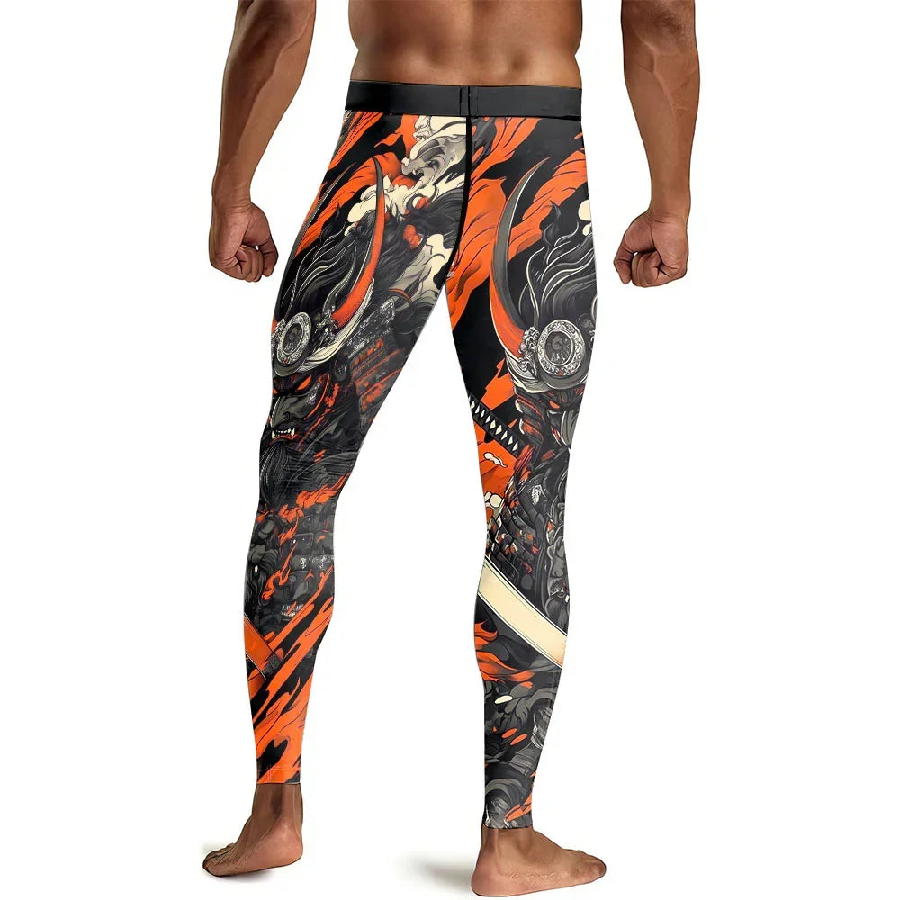Shadow Oni Flame Men's Compression Leggings