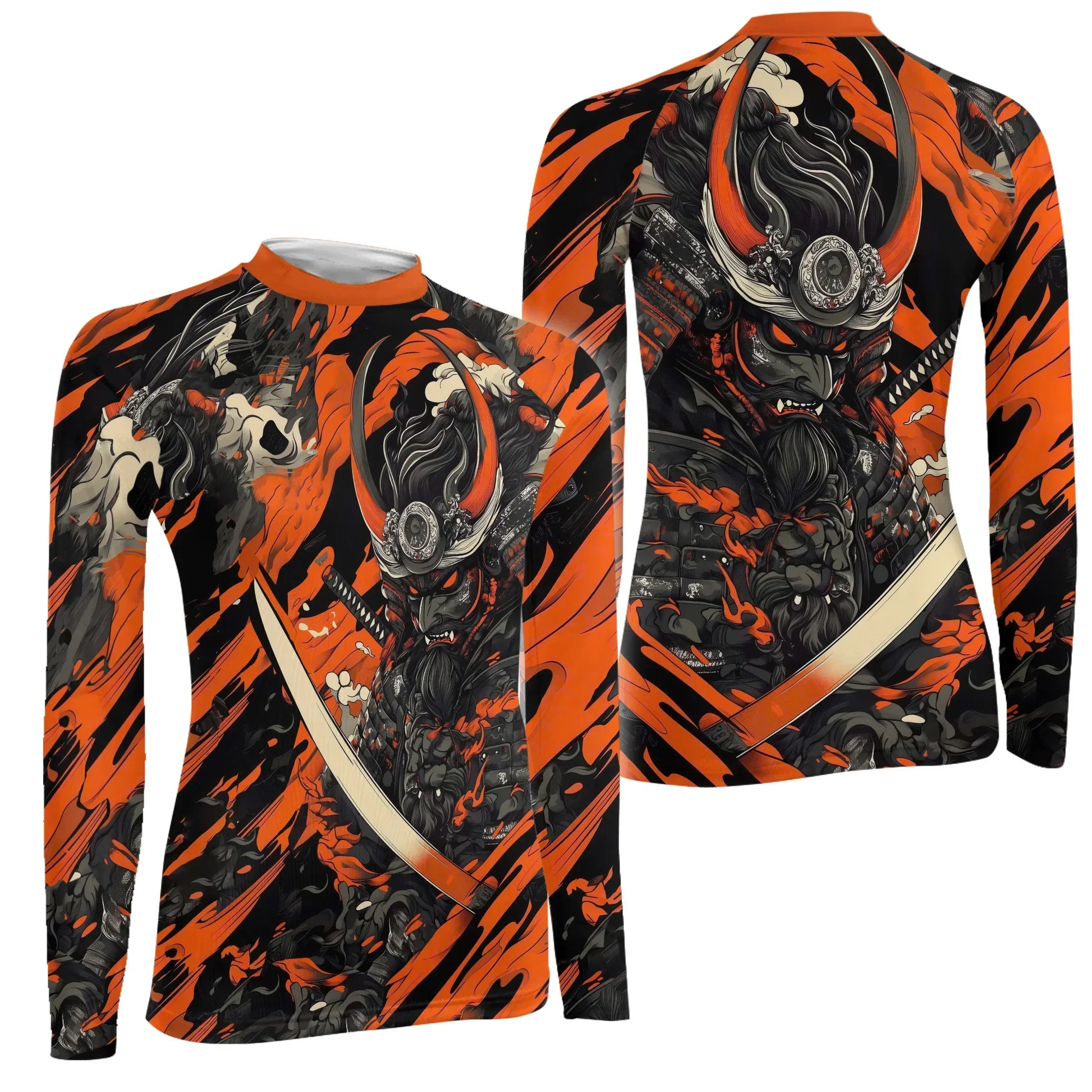 Shadow Oni Flame Women's Long Sleeve Rash Guard