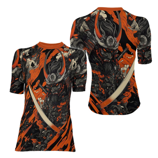Shadow Oni Flame Women's Short Sleeve Rash Guard