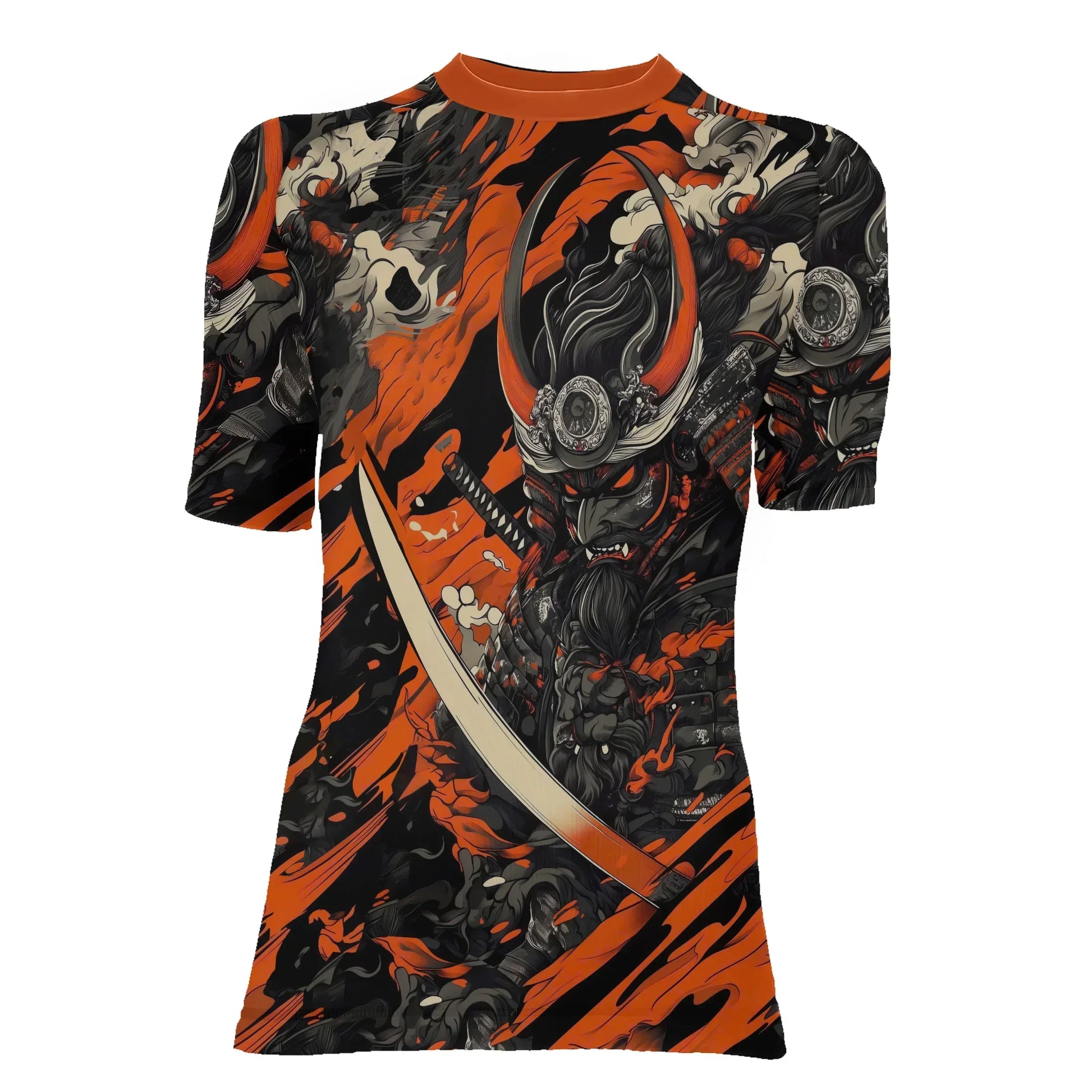 Shadow Oni Flame Women's Short Sleeve Rash Guard
