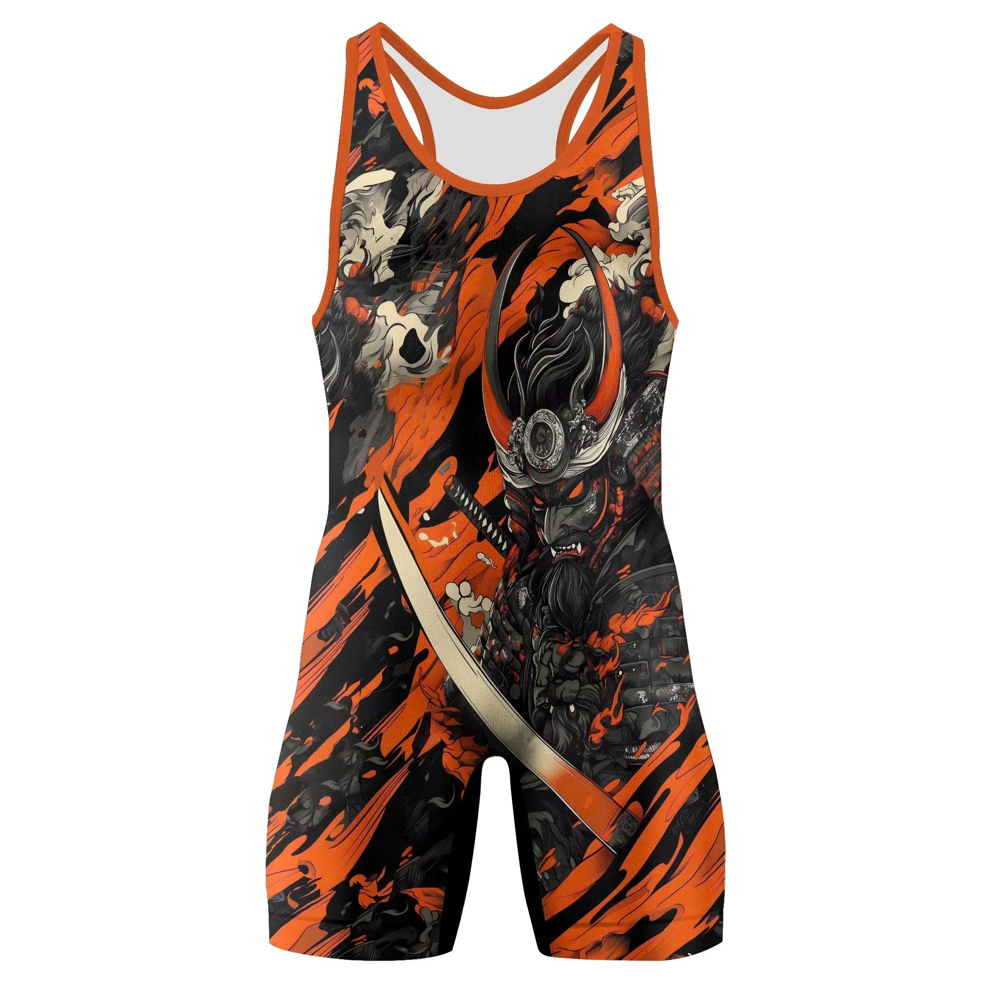 Shadow Oni Flame Wrestling Singlets