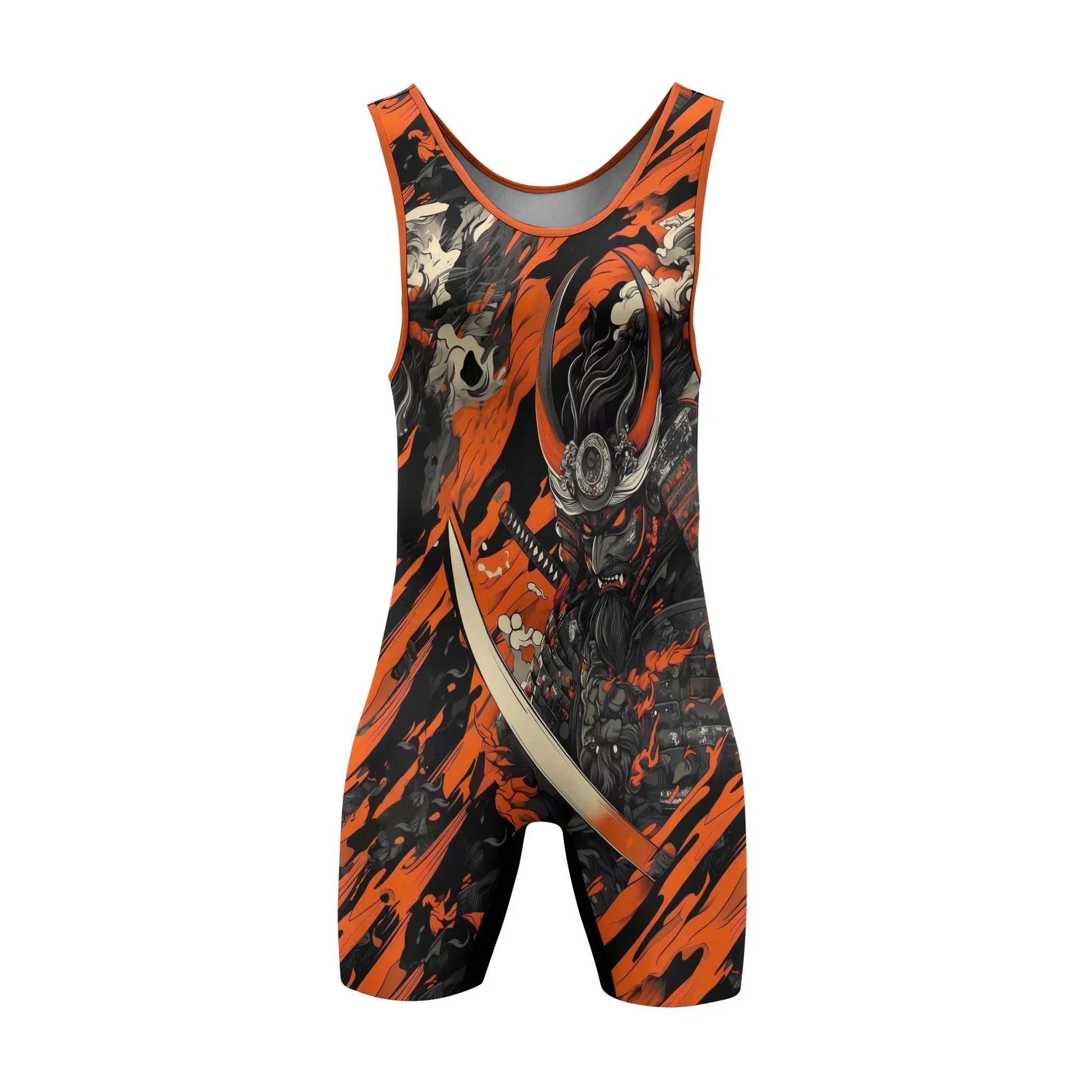 Shadow Oni Flame Wrestling Singlets
