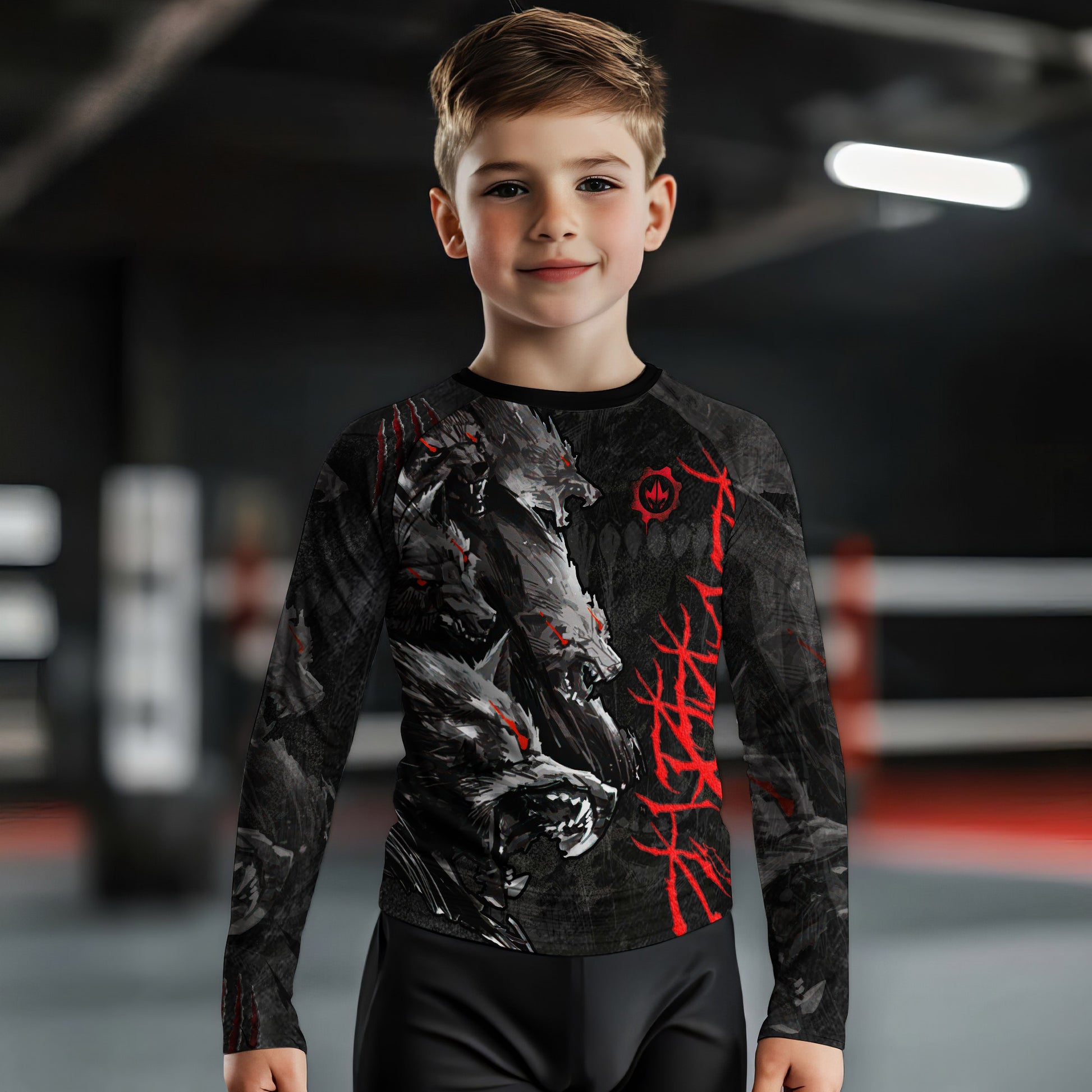 Shadow Wolf Clan Kids Rash Guard