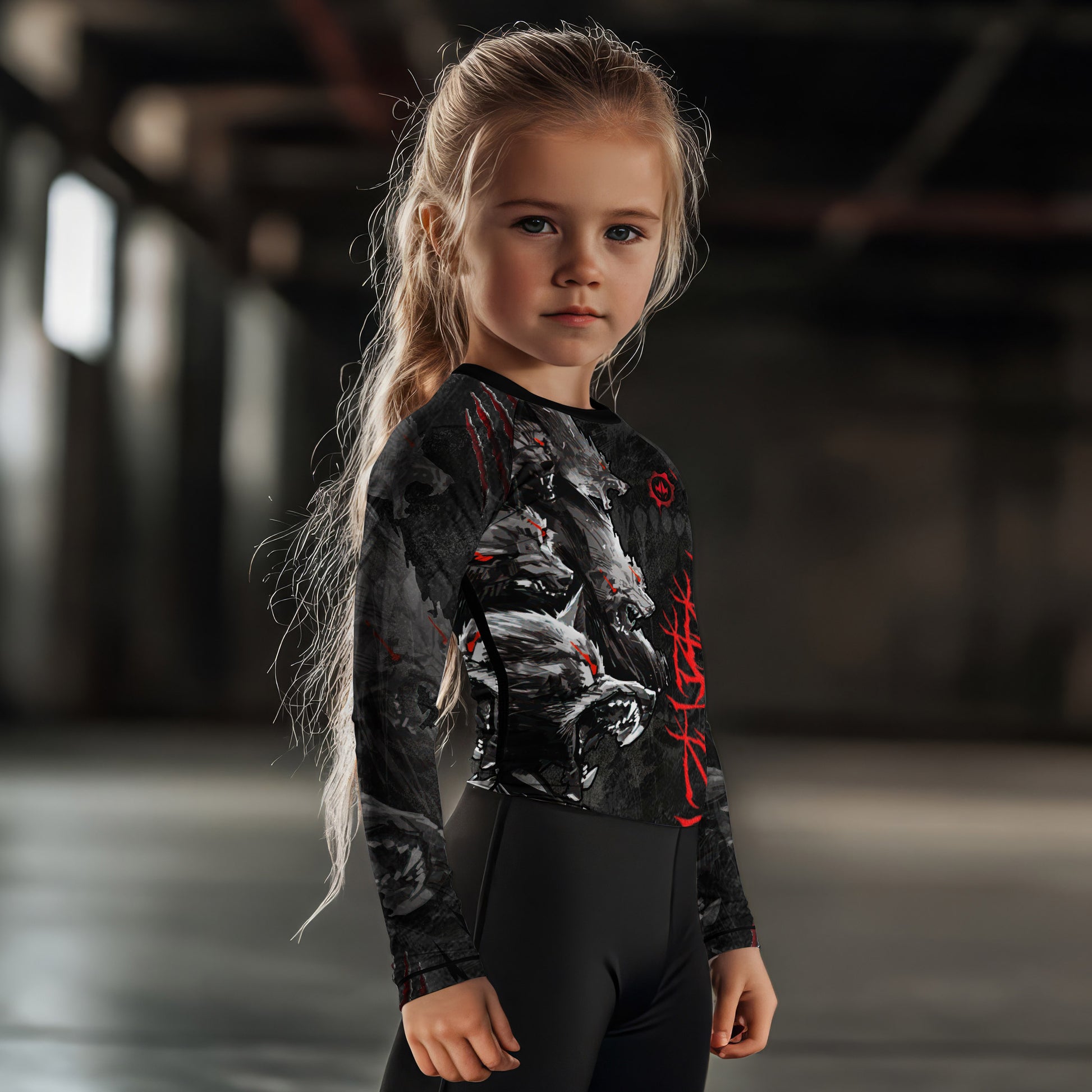 Shadow Wolf Clan Kids Rash Guard