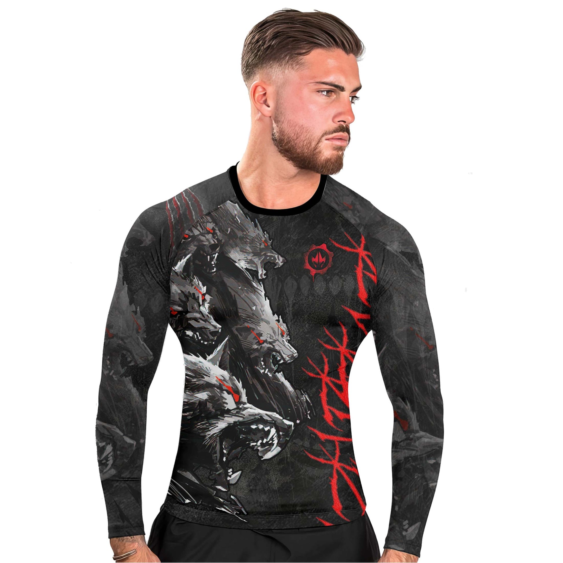 Shadow Wolf Clan Men's Long Sleeve Rash Guard