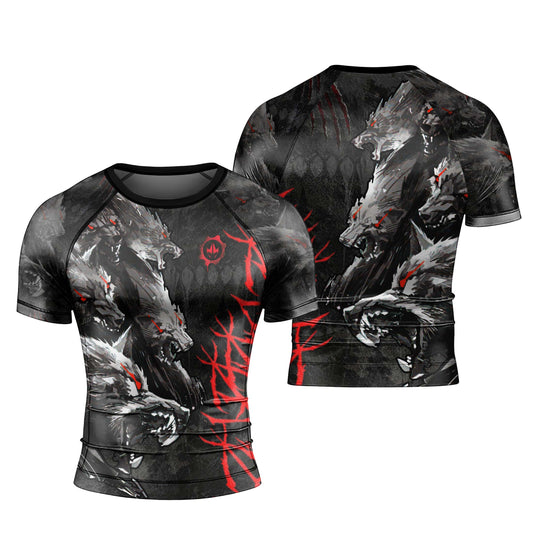 Shadow Wolf Clan Men's Short Sleeve Rash Guard