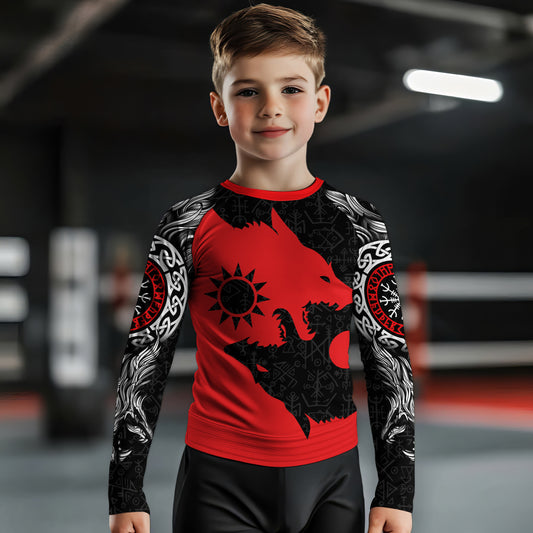 Sköll and Hati Kids Rash Guard