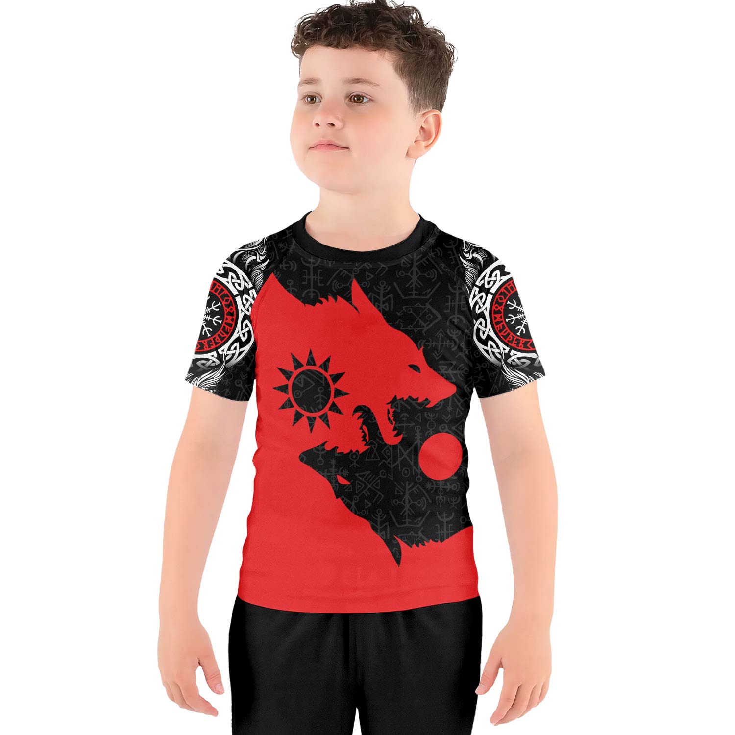 Sköll and Hati Kids Rash Guard - BattleFitGear